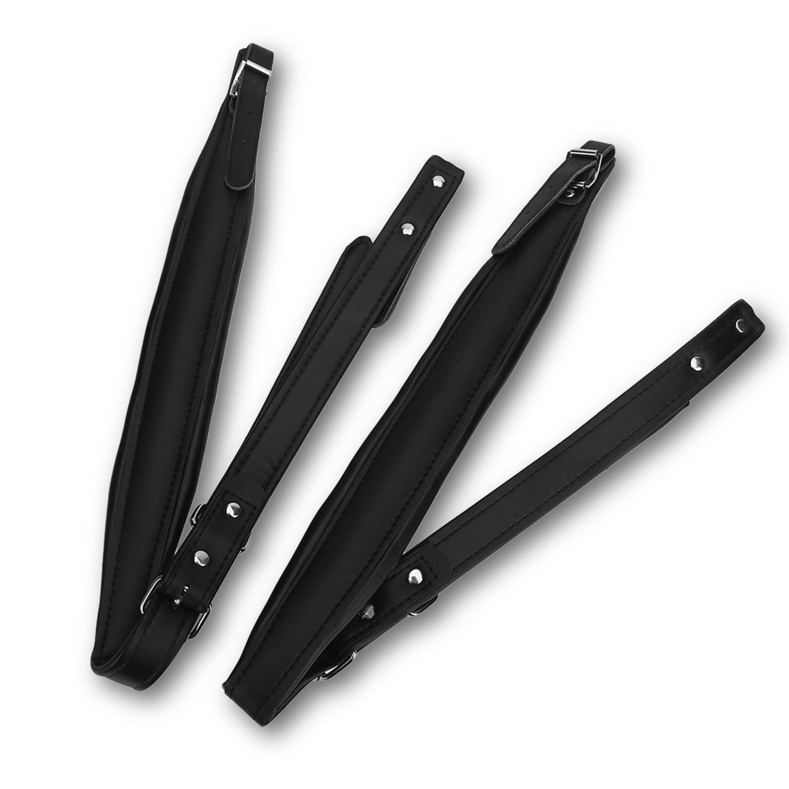 Dilwe Accordion Straps, Adjustable PU Shoulder Straps for 16-120 Bass Accordions (Black) Wear-Resistant Thickened Comfortable Instrument Accessory