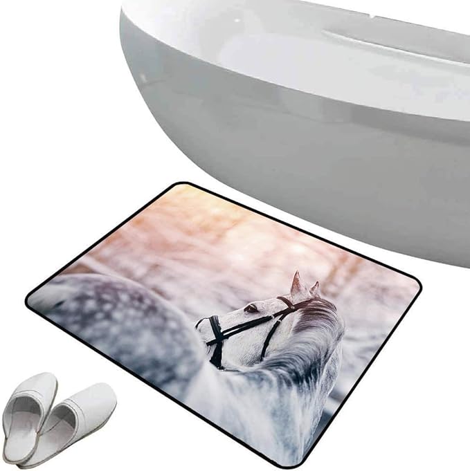Alfombra de baño antideslizante Decoración del caballo suave