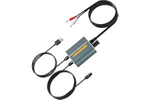 AMANKA 192kHz Digital to Analog Audio Converter with Volume Control, Optical to RCA Converter Built-in Amplifier Chipset 7ft/2.1m Optical to 3.5mm Jack Adapter for HDTVs, DVD, Set-top Boxes