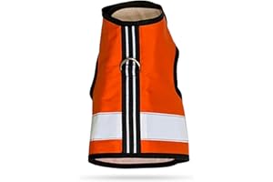 Kitty Holster Reflective Cat Harness – High-Visibility Cat Harness for Travel, Day and Night Walking - Soft Cotton Cat Accessories, Breathable, Secure & Washable, Made in USA-Outrageous Orange, S to M