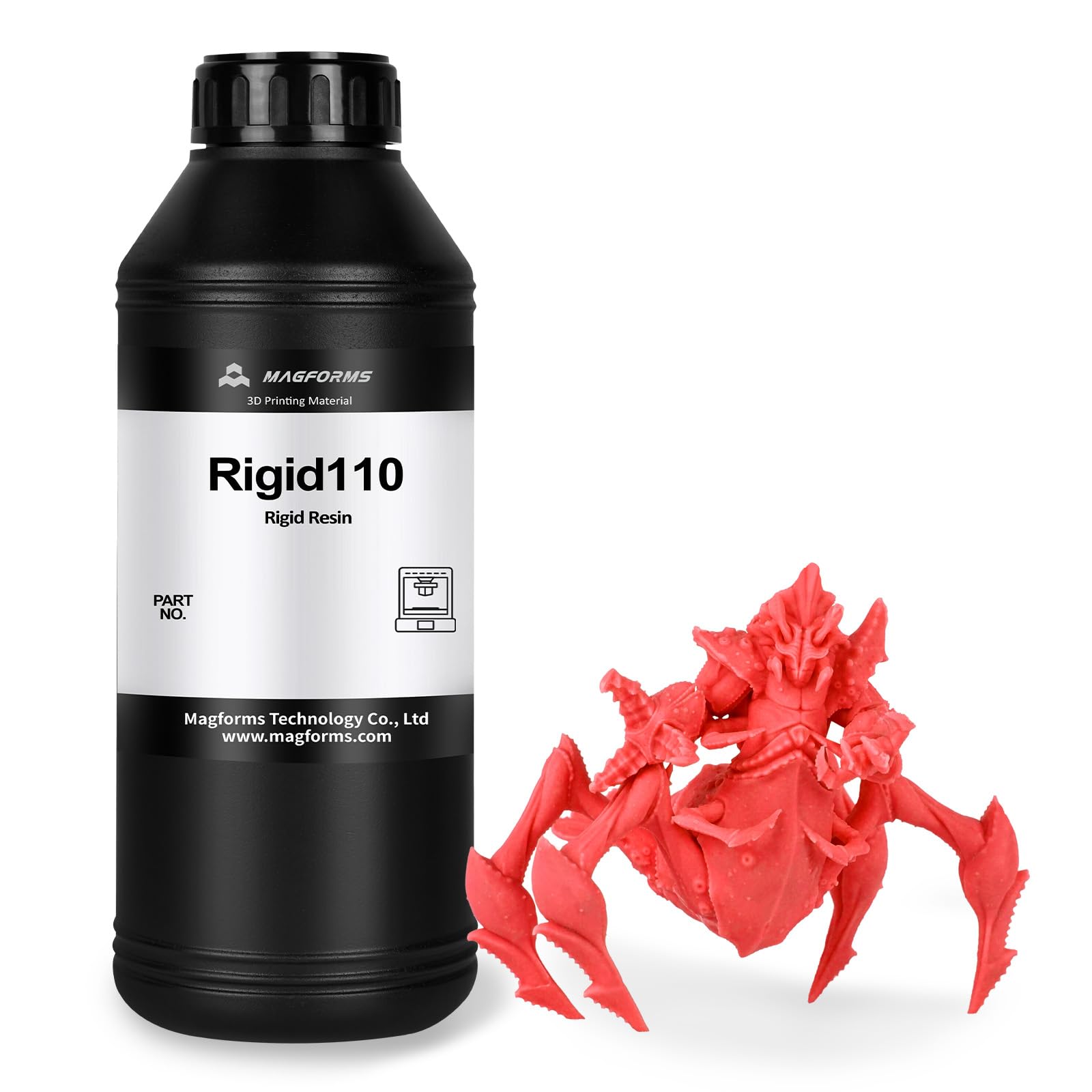 Photo 1 of ***Factory seal****
MAGFORMS Rigid110 3D Printer Resin, Ultra-high Stiffness & High Precision, Designed for Engineering/Prototype, Non-Brittle 3D Printing Liquid Resin for LCD DLP 3D Printers (Bright Red, 1000g)