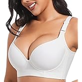 Akvala Plus Size Push Up Bras for Women Hide Back Fat Smoothing Bra Underwire Support Bras 34B to 46DD
