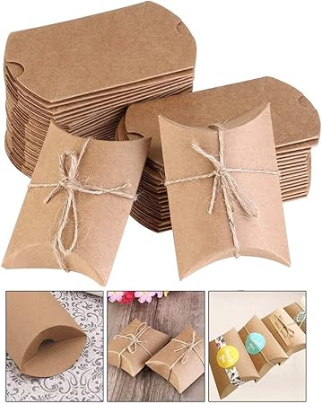 Xinlie Caja del Caramelo de la Regalos de Boda Cajas de Papel Kraft Cartón Vintage Cajas