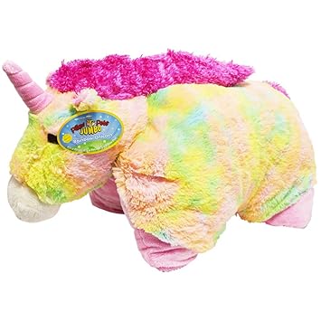 Jumbo Rainbow Unicorn Pillow Pets Amazon Co Uk Toys Games