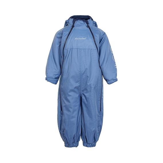 MINYMO Kleinkind Schneeanzug mit Doppelreißverschluss unifarben blau