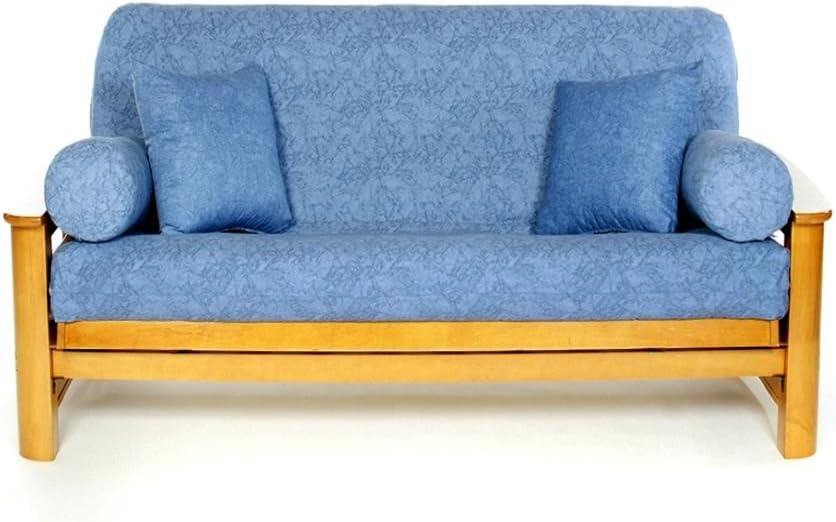 LS COVERS WASHED DENIM FULL FUTON COVER, Full Size Fits 6-8in Mattress, 54 x 75 Inch