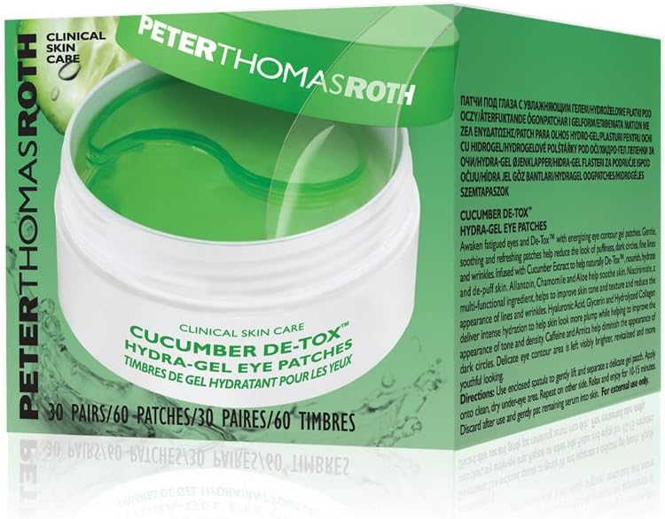 Peter Thomas Roth Cucumber Detox Hydra-Gel Eye 30 Pairs60 Patches Earplug, 4 cm, Black, 60 count (Pack of 1) - Image 3