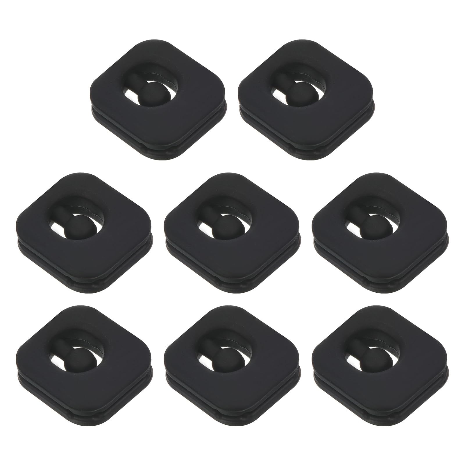 PATIKIL Tennis Racket Dampeners, 8 Pcs Soft Silicone Cute Tennis Racquet Vibration Dampeners for Tennis Gift, Black