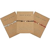 YALLNASL Make a Wish Friendship Bracelet Adjustable Braided Star Gold Bangle Bracelets for Women Christmas Birthday Gifts for Best Friend Bracelets for 3