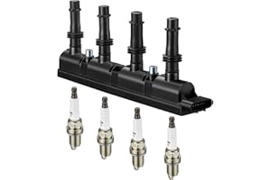 BDFHYK 1 Ignition Coil Pack UF669 and 4 Iridium Spark Plugs XP3922 Compatible with Buick Encore Compatible with Chevy Cruze C