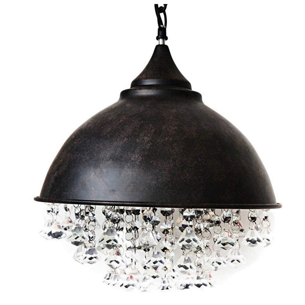 Creative Vintage Crystal Chandelier Black Ceiling Light