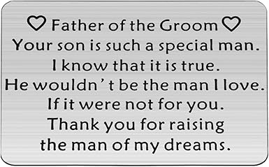 groom gift to father in law
