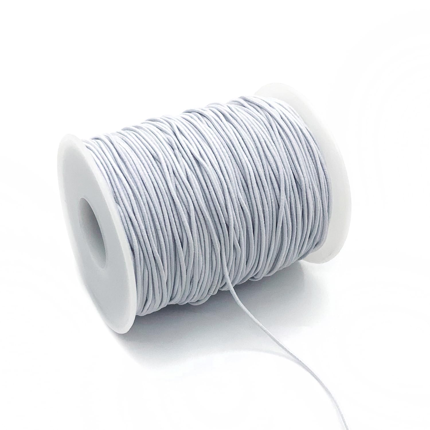 Photo 1 of 1mm Elastic Cord for Bracelets Necklaces, Cakasi 110 Yards Sturdy Stretchy Elastic Cord for Jewelry Making, Necklaces, Beading - White