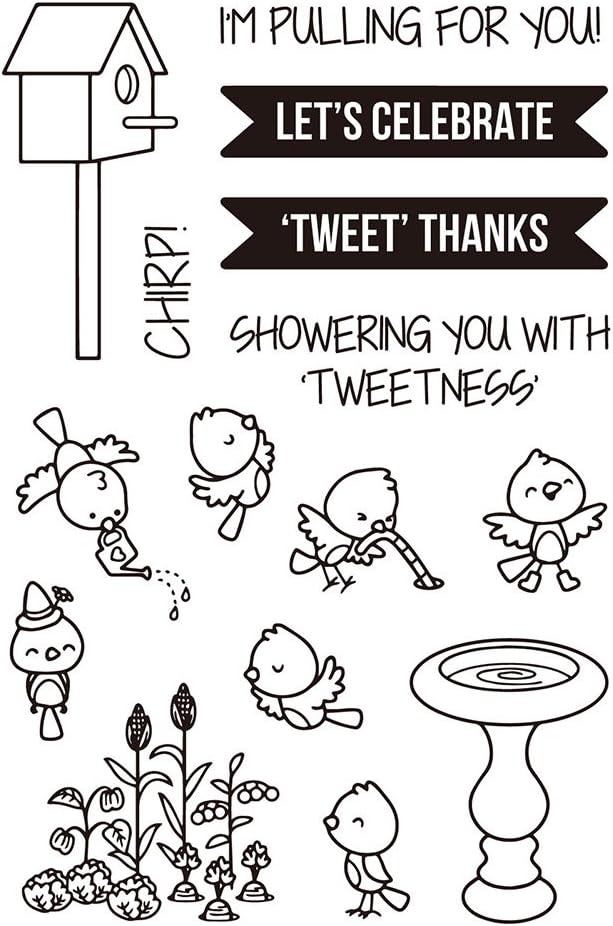 Qweryboo Animal frame stamp dies Transparent clear stamp craft stamp for Card Making Decoration and Scrapbooking (Bird'sparadise)