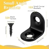 Vaktop Small Angle Brackets 16pcs L Brackets 20x20mm Stainless Steel Black view 3
