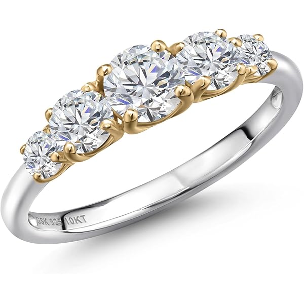 Dazzlingrock Collection 0.35 quilates de oro macizo de 10 quilates con diamantes blancos para hombres y mujeres Millgrain Cluster Anillo de compromiso Trio Bridal Set, Diamante blanco. Oro blanco