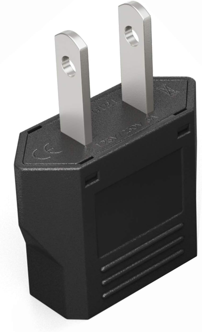 US Plug Adapter, European to USA Adapter, Unidapt Small European to American Outlet Plug Adapter, EU to US Adapter, Universal Input Europe/Asia to USA/Canada Travel Power Plug Adapter (1-Pack, White): Home Audio & Theater