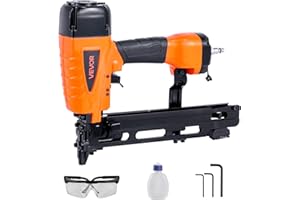 VEVOR Pneumatic Staple Gun, 16 Gauge 7/16-inch Medium Crown Pneumatic Stapler 1" to 2" Length, 70-120PSI Heavy Duty Air-Power