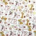 Rabbit Bunny Flake Stickers Assoted 10 Designs / 78 Pieces in a Package