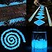Cozzine 300 Pcs Glow in the Dark Garden Pebbles, Garden Decor Glowing Stones Luminous Rocks for Outdoor Walkway Driveway, Fish Tank Aquatium Glow Decorations (Deep Blue)