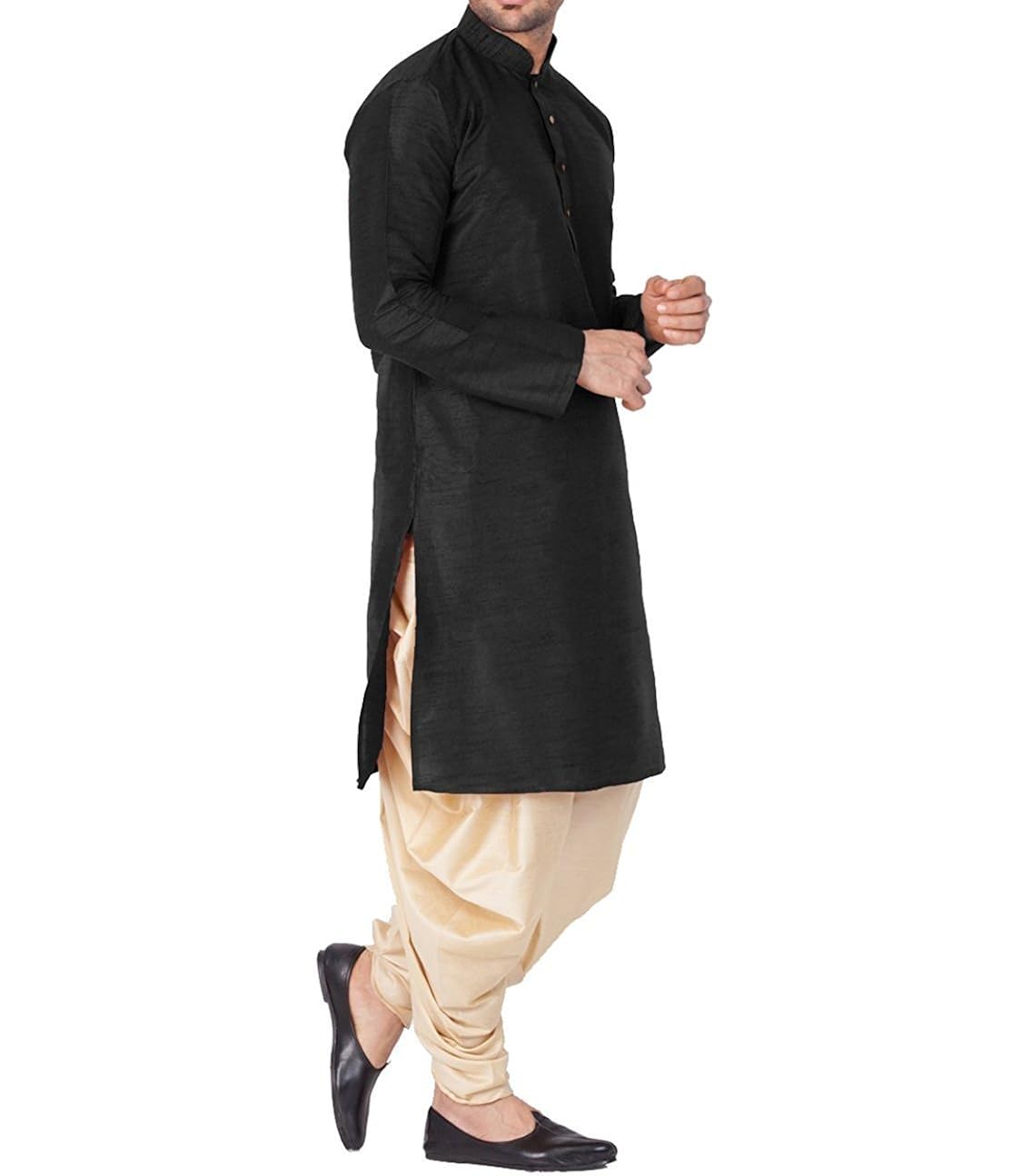 royal kurta men's silk blend straight kurta salwar set