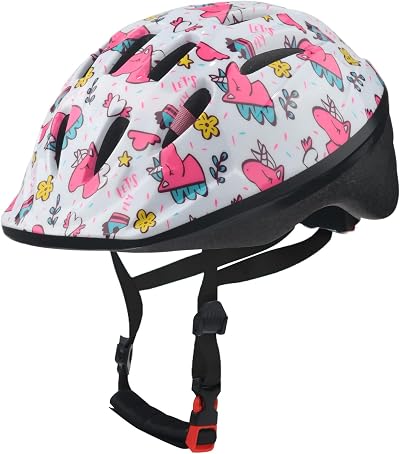 LEPESFON Kids Bike Helmet Toddler Adjustable Skateboard Scooter Cycle 48-54CM