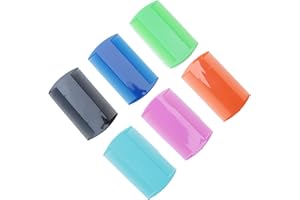 Ruwado 6 Pcs Pet Flea Combs Plastic Multi Color Double Sided Professional Comb Set Tick Lice Dandruff Removal Fine Tooth Comb