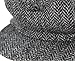 Irish Newsboy Flat Cap for Men Made in Ireland, Herringbone Irish Tweed Wool Stylish Traditional Style - Gray S