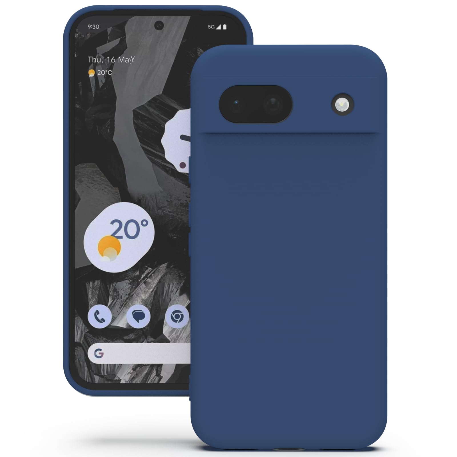 YATWIN Silicone Case for Google Pixel 6 Pro 5G, Soft-Touch, Shockproof, DustProof, Antiskid Full Body Armour Phone Cover for Google Pixel 6 Pro 5G - Dark Blue โ image 1