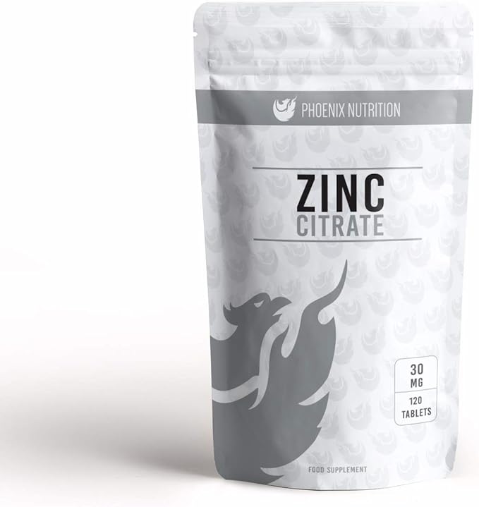 Zinc Citrate 30mg x 120 Tablets Triple Strength, 300 RDA Amazon.co