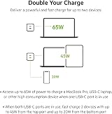 Belkin 65W Dual USB-C GaN Fast Charger PD 3.0 iPhone iPad MacBook Samsung Pixel view 4