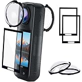 ZEQKULW X5 Lens Guards &amp; 360x5 Screen Protector for Insta360 X5 | 10H Optical Tempered Glass 98% Transparency Waterproof Protection Outdoor Adventures 360x5 insta accessories