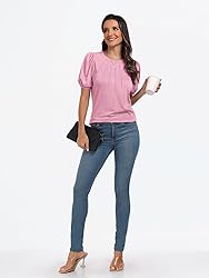 AUTOMET Womens Summer Tops Short Sleeve Shirts