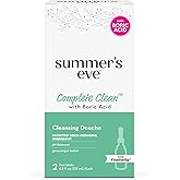 Summer's Eve Douche, Complete Clean, 4.5 oz, 2-Count | Vaginal Douche for Women, Help Reduce Vaginal Odor, with Boric Acid, pH-balanced formula, Gynecologist Tested