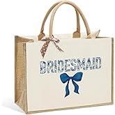 KongMoTree Bride Bag, Bride Gifts, Bridal Shower Gifts, Canvas Tote Bag, Wedding Honeymoon Gift Reusable Shoulder Bags