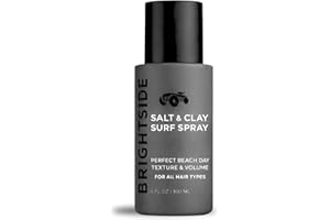 BRIGHTSIDE Salt & Clay Surf Spray - Instant Volume & Texture for Thicker Looking Hair - Natural Sea Salt Spray for Men & Women - Hydrate & Hold for All Hair - Alcohol-Free, Clean ingredients - 6oz