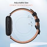 TiMOVO Black Leather Strap for Fitbit Versa 4 3 Sense 2 1 Wristband Classic view 5