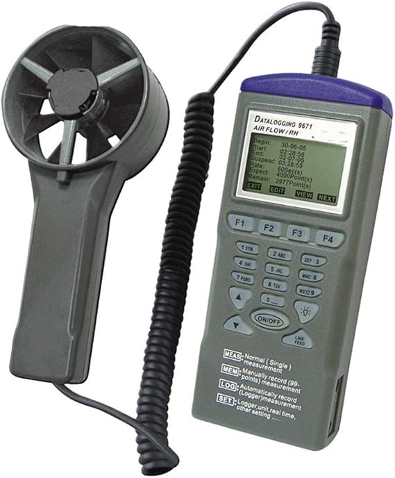 Anemometer Data Logger Measure The Air Speed, Air Velocity, Air Volume