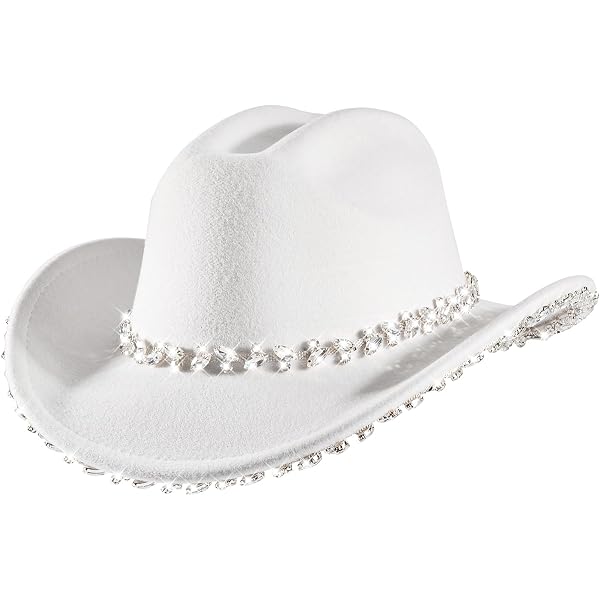 MIX BROWN Womens Rhinestone Cowgirl Cowboy Hat Wide Brim  display picture 1