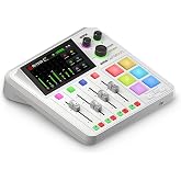 R&Oslash;DE R&Oslash;DECaster Duo Compact Audio Production Studio, White | Podcasting, Streaming, Music Production and Content Creation (White)