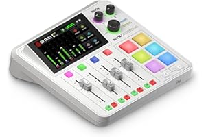 RODE RØDE RØDECaster Duo Compact All-in-One Audio Production Solution for Podcasting, Streaming, Music Production and Content Creation (White)