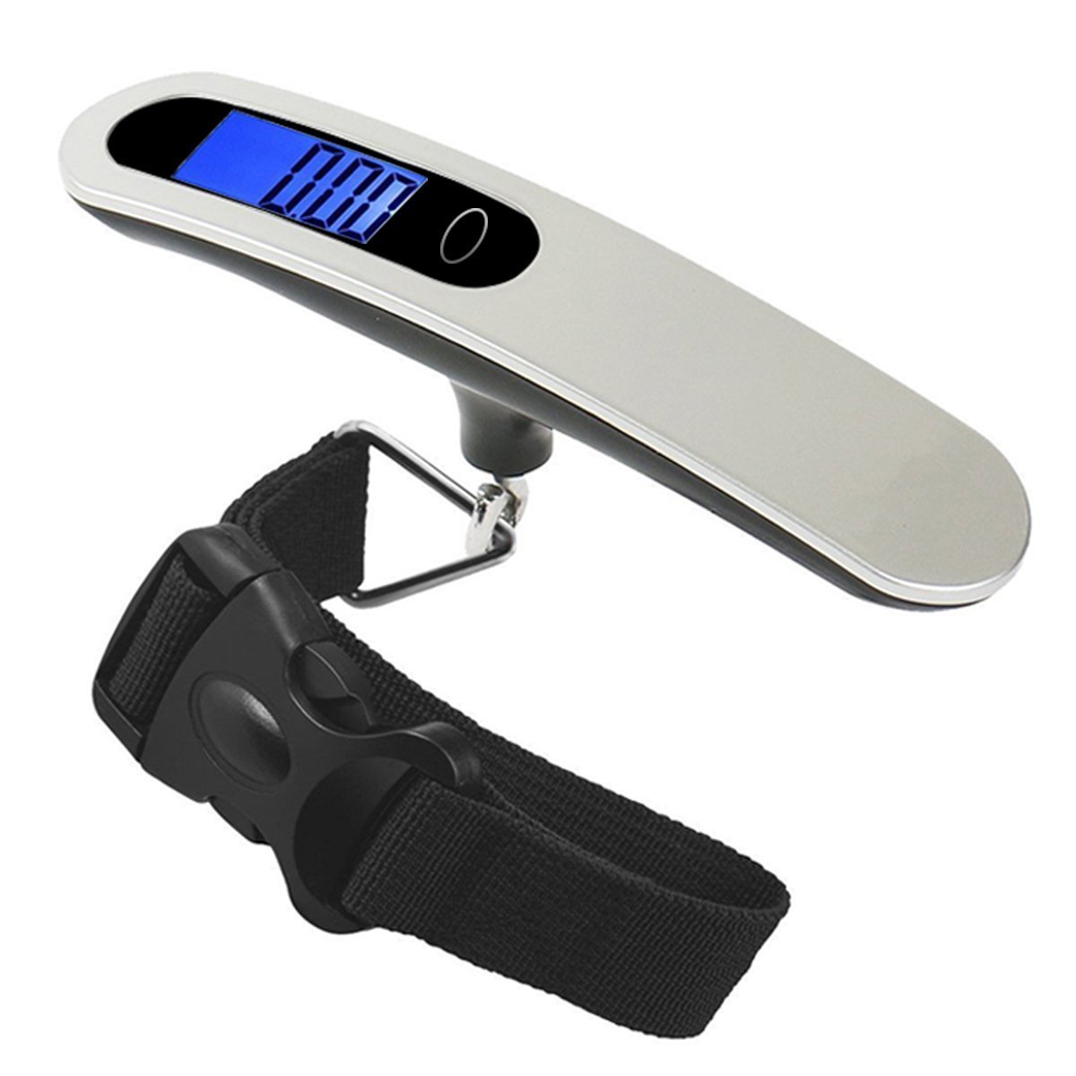 Rocita 2PCS Luggage Scales Digital Suitcase Scale Portable Hanging Scales with LCD Backlight, Tare and Data Lock Function - 110 lb/50KG Capacity