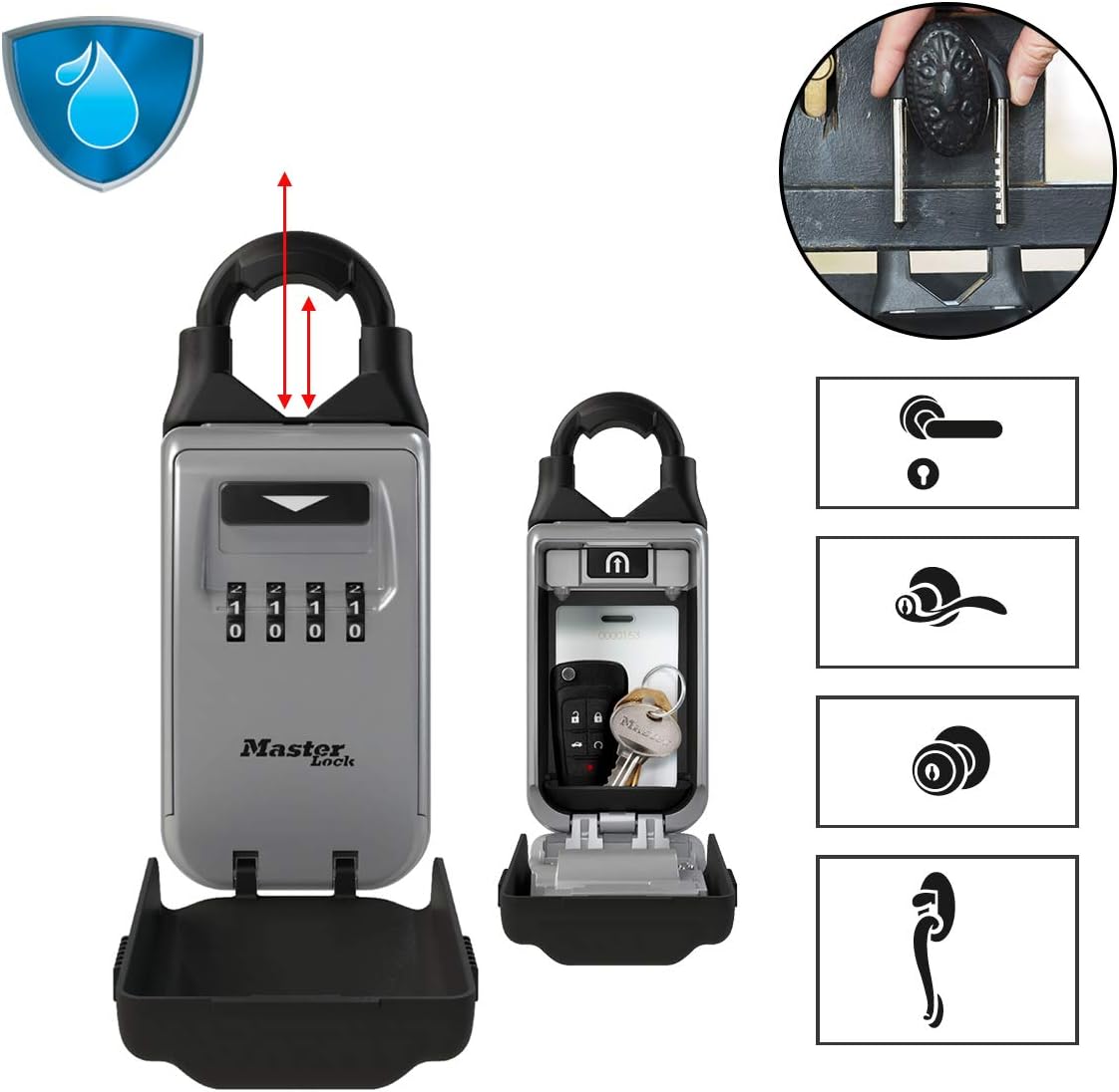 MASTER LOCK 5420EURD Key Safe with Adjustable Shackle [OutdoorWeatherproof
