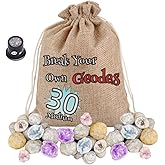 15 Pcs Break Your Own Natural Spherical Geodes, Medium 1.5-2.0", Open Geodes to Discover Surprises, Suitable for Various Science Education