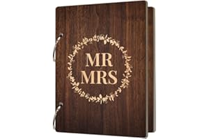 La Boda Wedding Cards Keeper with Metal Buckles Binding, Wooden Greeting Card Holder, Mr Mrs Cards Storage & Organization, Birthday, Holiday Card Keepsake Book Wedding Gifts