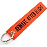 Rotary13B1 - Remove After Flight Keychain - Orange