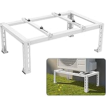 Aazon.co: FANOYA Ini Split Stand, Double Levels Ground Stand, For Ini Split Air Conditioners