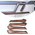 ABS Car Interior Door Handle Trim 4PS Fit for Toyot@ Land Cruiser Prado FJ150 150 2010 2011 2012 2013 2014 2015 2016 2017 2018 2019 Interior Car Accessories (Pine Wood Grain)