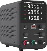 NANKADF DC Power Supply 0-30V 0-5A USB Fast Charge 18W 4-Digit Display
