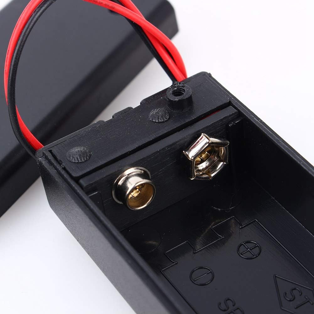 Hilitand 9V PP3 Battery Holder Case Plastic Battery Storage Box with ON/OFF Switch with Wire Lead, default - Image 4